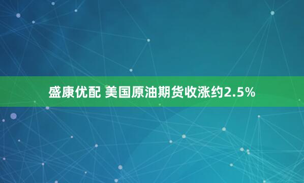 盛康优配 美国原油期货收涨约2.5%